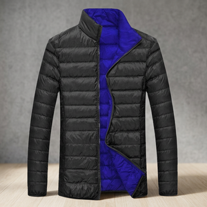 Nouvelle veste décontractée pour homme 2024, réversible, imperméable, respirante, épaisse, grande taille, fermeture éclair, motif imprimé, personnalisée, coupe-vent - Product Image 3