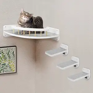 Rak dinding tempat tidur gantung kucing, rak tembok dan tempat tidur kucing, rak gores untuk dalam ruangan dengan mewah