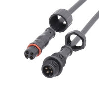 Systèmes de contrôle d'éclairage LED Faisceau de câbles 4Pin Connecteur en plastique moulé M12 2A Mâle Montage sur panneau vers Femelle Connecteur étanche