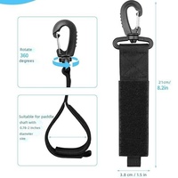 Support de pagaie de kayak adhésif double face avec sangle auto-agrippante en nylon et clip de pagaie pour rangement de kayak de pêche