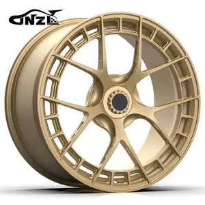 Zhenlun 20 21 Inch Golden With Full Coating R23 R24 Inch Alloy Forged Wheels PCD5*130 5*127 for Porsche