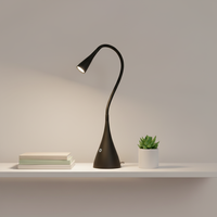 Lampe de table portable moderne pour chambres à coucher et salles de lecture, éclairage DC, lampe de table simple en aluminium avec commande tactile, abat-jour flexible