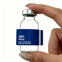 Autocollants en rouleau PP durables et imperméables, étiquettes imprimées personnalisées haute définition de petite taille pour flacons de peptides cosmétiques