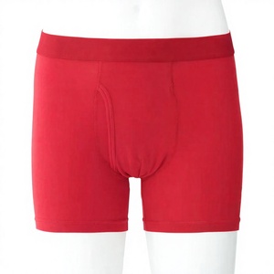 Men's Sustainable Cotton Antibacterial Breathable Underwear Logo Waist Knitted Elastic Waist for Adults Cotton/Spandex <b>Boxer</b> - Product Image 1