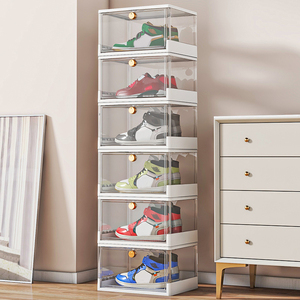 Scatola di Stoccaggio <span class=keywords><strong>in</strong></span> <span class=keywords><strong>Plastica</strong></span> Multifunzionale Salvaspazio Haogle, Espositore Pieghevole per Scarpe <span class=keywords><strong>in</strong></span> <span class=keywords><strong>Plastica</strong></span> per Soggiorno - Product Image 5