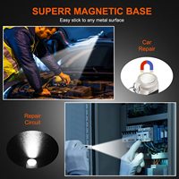 UMIONE Nouvelle mini lampe torche LED blanche personnalisable, rechargeable par USB, étanche IP65, avec porte-clés magnétique