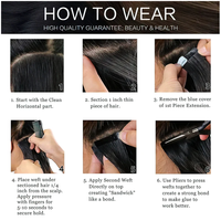 Extensions de cheveux Remy invisibles sans couture, tissées, 20 pièces, 100 % cheveux humains naturels, remplaçables, en bande adhésive – Vente chaude du fournisseur d'usine
