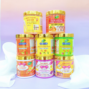 Scrub Corpo Super Sbiancante Vegano Biologico 2026 780g con Vitamina C e Sale di Curcuma Azione Rapida Illuminante Nutriente Esfoliante OEM - Product Image 1