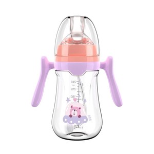 Biberon avec paille, biberon en PP de gros calibre, <span class=keywords><strong>anti</strong></span>-étouffement et <span class=keywords><strong>anti</strong></span>-flatulence, avec poignée, design de dessin animé - Product Image 5