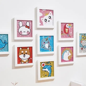 Kits de <span class=keywords><strong>peinture</strong></span> de diamant pour enfants, 12 pièces <span class=keywords><strong>par</strong></span> lot, Animal de <span class=keywords><strong>Panda</strong></span> chinois, cristal, meilleur cadeau, décoration murale pour la maison - Product Image 3