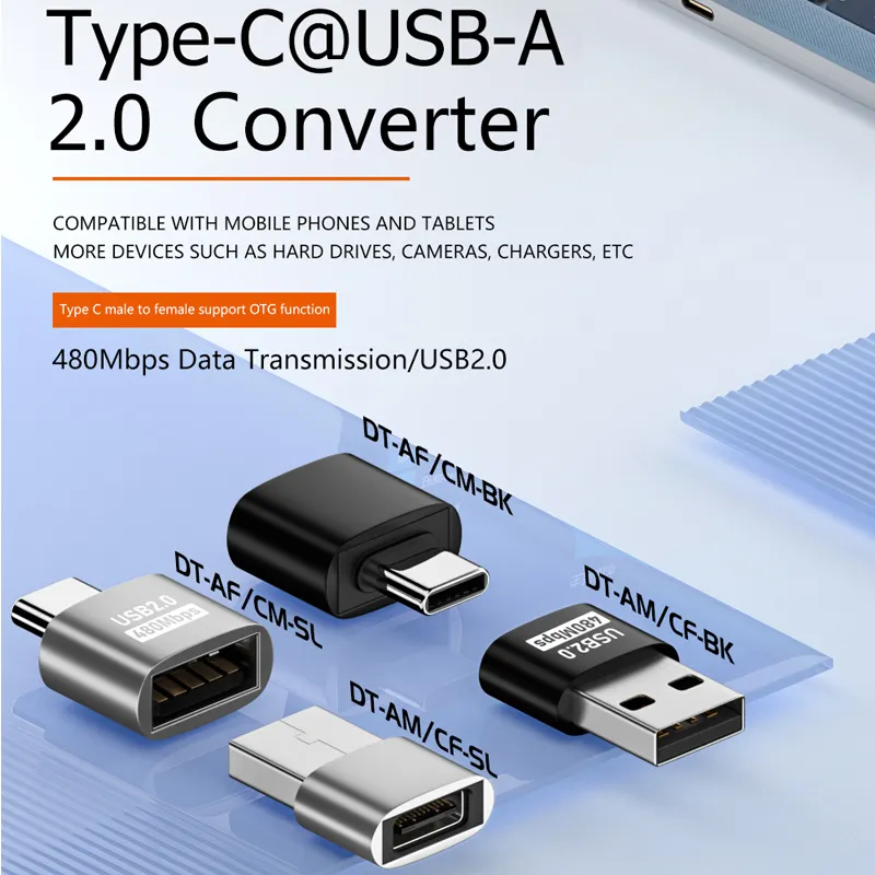 محول USB C ذكر إلى أنثى محول محول OTG موصل USB Mbps 3A قابس طاقة من النوع C