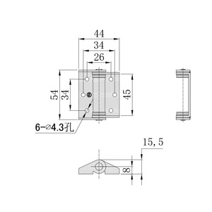 Stainless Steel Damping <b>Hinge</b> B-HGITS-C With Bearing For Industrial Equipment Display Support Shaft Accessories - Product Image 3