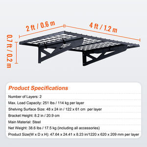 Rak <span class=keywords><strong>Display</strong></span> Ritel - Braket Segitiga Logam Multifungsi Tunggal Non-lipat untuk Pajangan Produk Terapung yang Dipasang di Dinding - Product Image 5