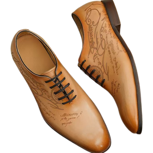Zapatos Derby para Hombre, Estilo 2026, Punta Redonda, Zapatos de Cóctel a la Moda, Diseño a Cuadros, Personalizados, Venta al Por Mayor - Product Image 1