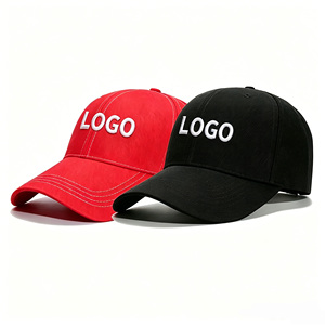 Casquette de baseball brodée personnalisée OEM&ODM, casquette snapback rouge et noire, vêtements promotionnels pour équipe - Product Image 1