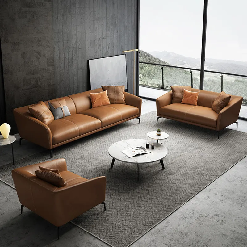 Canapé de salon en cuir, ensemble de canapés, partition ou populaire, de haute qualité, bon marché, meuble de salon