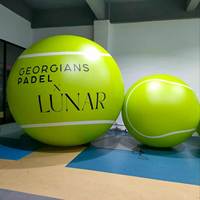 Ballon gonflable géant personnalisé en forme de balle de tennis, conception de logo gratuite, matériau PVC