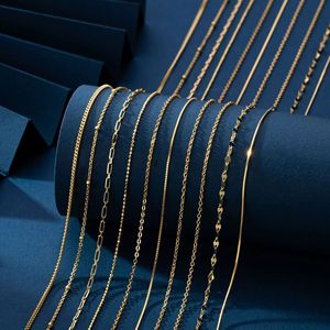 유럽과 미국 S925 스털링 실버 40cm/45cm 간단한 일반 체인 목걸이 다용도 925 실버 목걸이 공장 도매 - Product Image 5