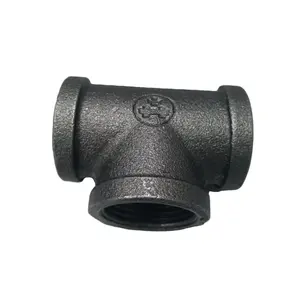 black steel threaded malleable 3/4 inch Tee