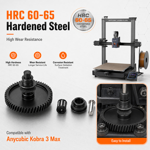 Kit Ingranaggi Estrusore per Stampante 3D Anycubic Kobra 3 Max, Doppia Trasmissione a Ingranaggi, Filamento 1.75mm, Acciaio Temprato Nero, Parte di Ricambio - Product Image 2