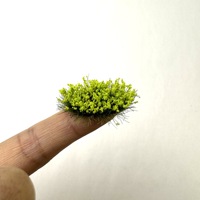 Matériel de décoration DIY pour maquettes de trains, dioramas et jardins : Touffes de fleurs ovales à base souple, pièce unique, 8 mm, échelles HO et N