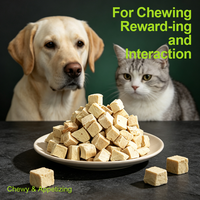 Cubes de viande de canard lyophilisés pour chiens et chats, friandises pour animaux de compagnie, friandises à mâcher pour les dents, alimentation quotidienne, approvisionnement direct d'usine