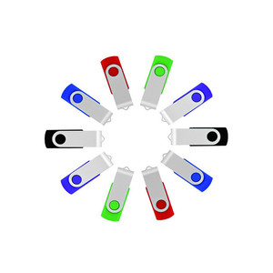 Clé USB 2.0 personnalisée avec logo, 128 Mo, noire, capacité 64 Go, nouveau produit mémoire en gros - Product Image 1