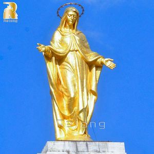Scultura delle statue del giardino della vergine maria del bronzo cattolico religioso della decorazione all'aperto da vendere - Product Image 4