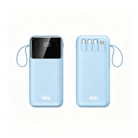 Batterie externe portable Buku 30000 mAh avec 4 câbles intégrés, charge rapide PD22.5W, idéale pour l'extérieur - Prix de gros