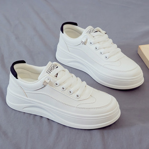 <span class=keywords><strong>Scarpe</strong></span> da Skateboard Casual da <span class=keywords><strong>Donna</strong></span> con Suola Spessa, in Pelle Bianca e Design Ventilato, per Sport e Tempo Libero - Product Image 3