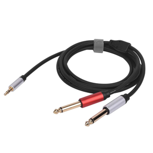 GAZ-CB36 haute Performance 3.5mm à double 6.5mm <span class=keywords><strong>adaptateur</strong></span> <span class=keywords><strong>Jack</strong></span> câble Audio Mono stéréo Y répartiteur câbles mâle à mâle - Product Image 5