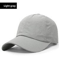 Casquette de baseball unisexe en nylon respirante, imperméable, séchage rapide, protection solaire, couleur unie, chapeau de pêche d'extérieur 6 panneaux, été, doré