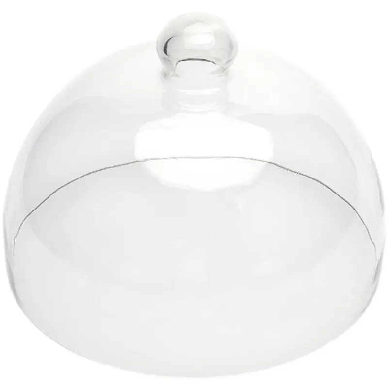 Dust Proof Glass Cover and Glass Base for Sweet Food and Dry Flower Ornament Glass Cake Dome