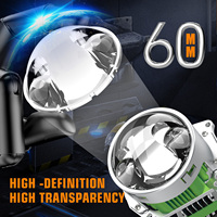 AKE TJ-A02 Projecteur Laser Bi-LED Non Destructif 3 Pouces, Lentille de Projecteur LED Faro Turbo pour Phare de Voiture Bi-LED