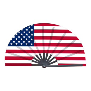 Abanicos Plegables de Bambú con la Bandera de Estados Unidos al por Mayor, Abanico de Mano para Carnaval, Boda, Festival, Fiesta, Agencia de Viajes - Product Image 1
