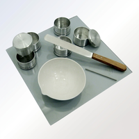 Kit de détermination des limites de plastique dans le sol avec plaque de mélange en verre, coupelle d'évaporation, spatule et boîtes d'évaporation en aluminium pour l'analyse des sols