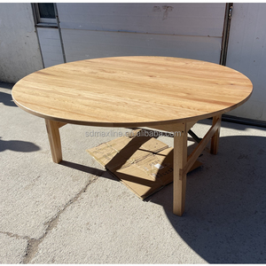 <span class=keywords><strong>Table</strong></span> pliante de banquet Diamètre <span class=keywords><strong>180</strong></span> <span class=keywords><strong>Table</strong></span> à manger <span class=keywords><strong>ronde</strong></span> Événements de mariage <span class=keywords><strong>Table</strong></span> pliante en bois - Product Image 1