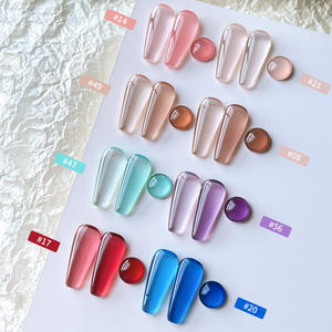 2025 Summer Macaron Collection Gel de <span class=keywords><strong>uñas</strong></span> UV de estilo francés de larga duración en blanco rosa hielo - Product Image 3