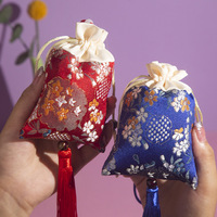 Sachet de sauge de style ancien pour le Festival des Bateaux-Dragons, pochette porte-bonheur à cordon, anti-moustiques portable, sacs vides à suspendre au voiture