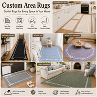 Alfombra de Entrada Personalizada de Fábrica, Juego de Alfombras Antideslizantes y Lavables para Cocina, Alfombra para Sala de Estar, Dormitorio y Pasillo