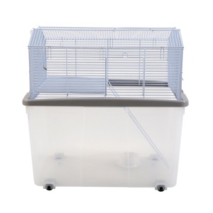 Gabbia per criceti a doppio strato con scala, facile da pulire, il primo strato è per l'attività e il secondo per la rimozione dei detriti. - Product Image 1