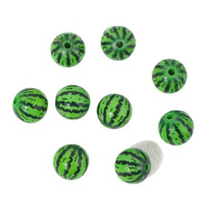 <span class=keywords><strong>Perles</strong></span> en vrac en acrylique imprimées, motif pastèque, à trou droit, pour la création <span class=keywords><strong>de</strong></span> bracelets, porte-clés et chaînes <span class=keywords><strong>de</strong></span> sacs - Product Image 5