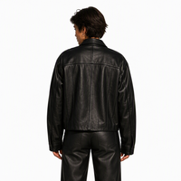Veste en PU pour femme, style streetwear décontracté, col rabattu, manches longues, courte, printemps et automne, personnalisation OEM
