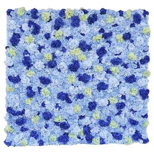 Panel de Pared de Flores Artificiales 5D Azules, Rollo de Fondo de 8 pies x 8 pies para Decoración de Bodas - Product Image 5