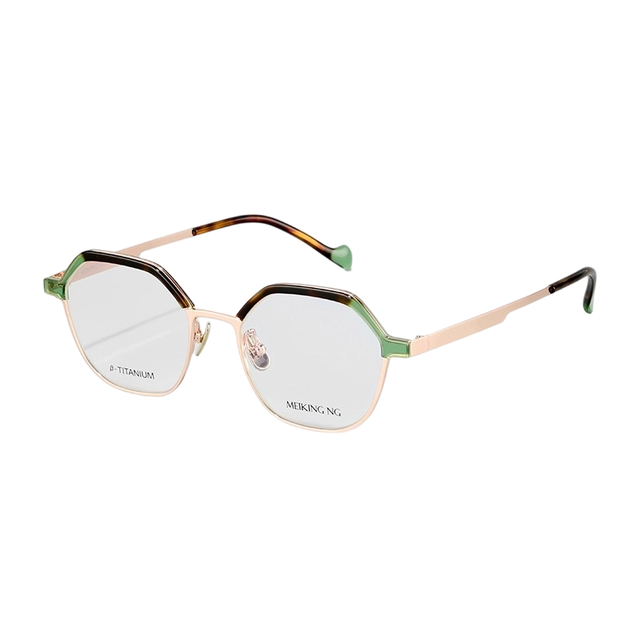Saint Van Gogh Titanium Acetate Glass Frame Ultra-lightweight Fashionable Polygon Shape Eyewear Anti Blue Light Eyeglasses Frame