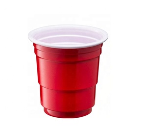 Hot Sale Disposable 2OZ Mini Plastic Red Party Cup PP Shot Glasses With Custom Logo Print Wholesale