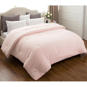 Costura Rosa cálido poliéster hotel acolchado suave edredón - Product Image 1