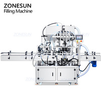 Machine de remplissage automatique multi-têtes servo ZONESUN ZS-SVGT4D pour liquides et pâtes dans les flacons cosmétiques