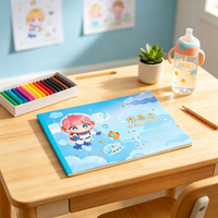 Carnet de dessin A4, 28 feuilles, papier vierge, motifs de dessins animés mignons, carnet de croquis pour enfants, papeterie scolaire, vente en gros
