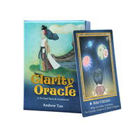 Jeu de cartes de tarot personnalisé de haute qualité avec guide, impression délicate, personnages animés, bleu, 33 cartes, en papier